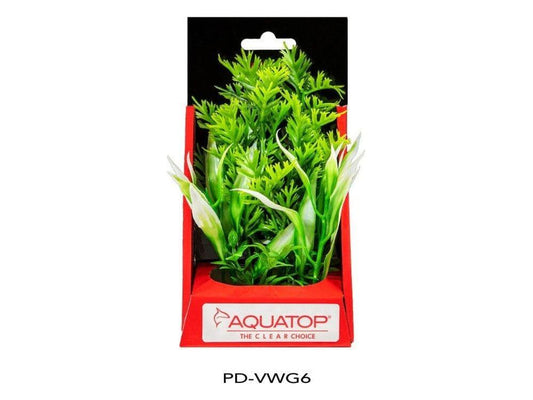 Aquatop Vibrant Wild Plant Green, 6 in Aquatic Decor Aquatop