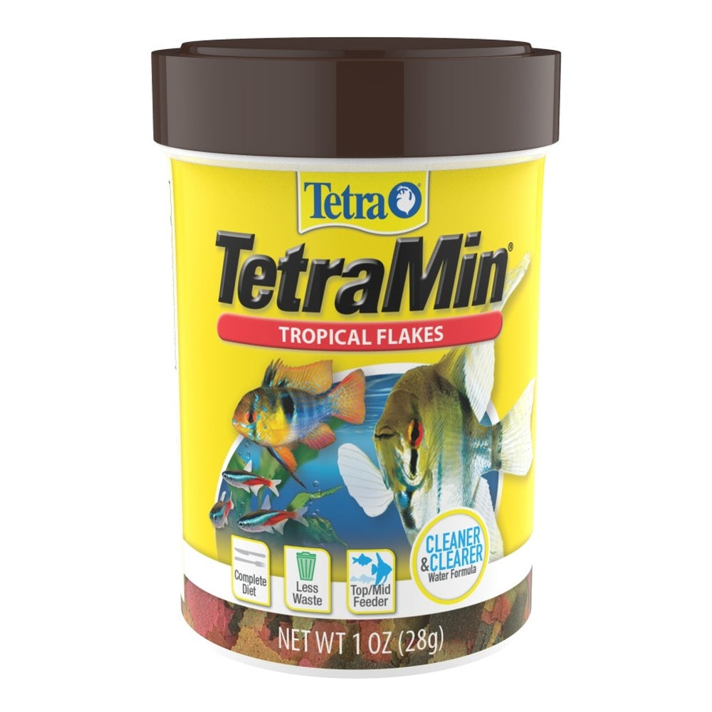 Tetra TetraMin Clean & Clearer Tropical Flakes Fish Food 1ea/1 oz Aquatic Diet Tetra