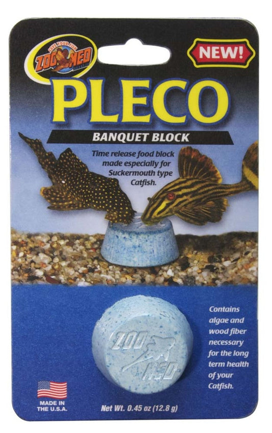 Zoo Med Pleco Banquet Fish Feeding Block 1ea/0.45 oz, Regular fish food Zoo Med 