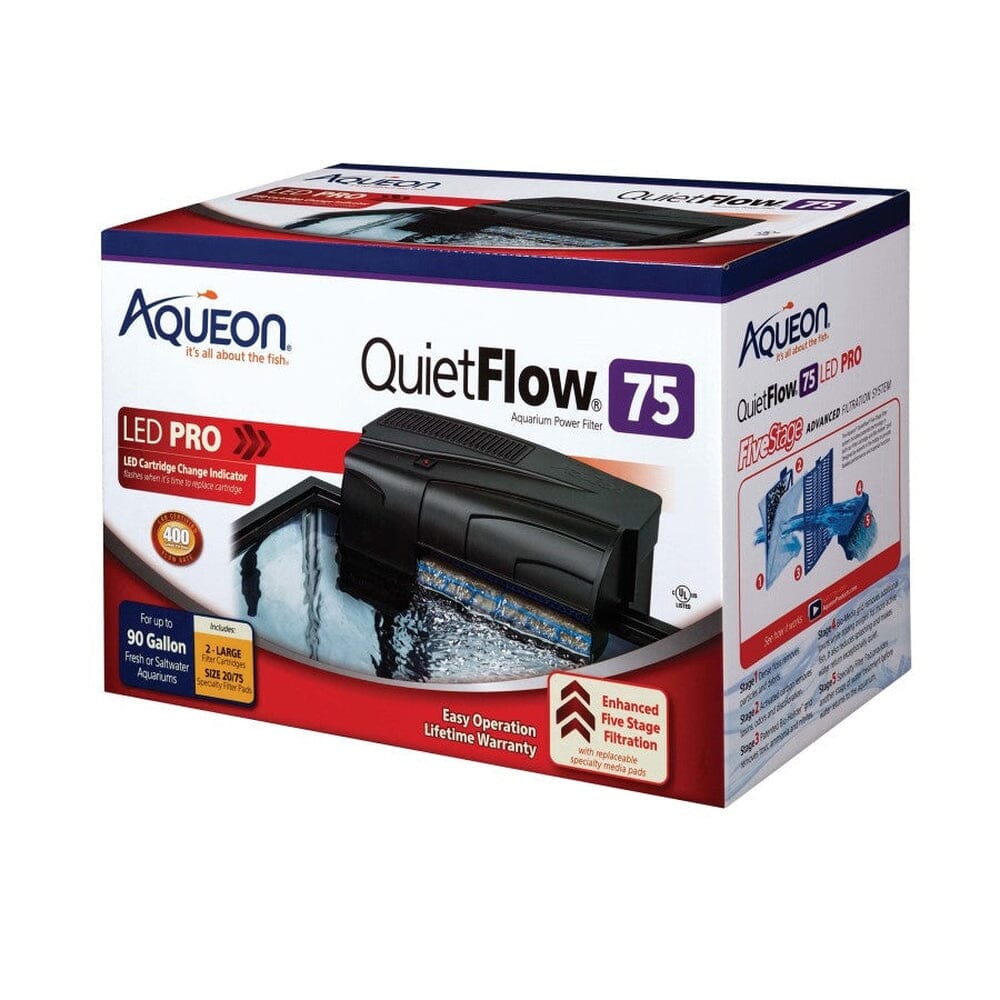 Aqueon QuietFlow LED PRO Aquarium Power Filter Size 75 Filter & Accessories Aqueon 