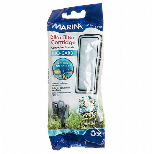 Marina Slim Filter Carbon Cartridge 3-pk Fish Supplies Marina