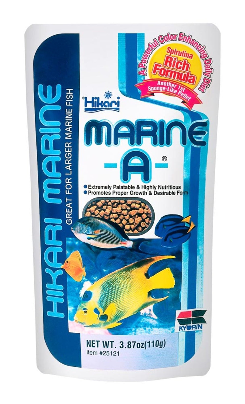 Hikari Marine A Pellets Slow Sinking Fish Food 3.87 Aquatic Diet Hikari