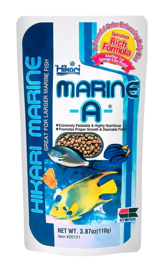 Hikari Marine A Pellets Slow Sinking Fish Food 3.87 Aquatic Diet Hikari 