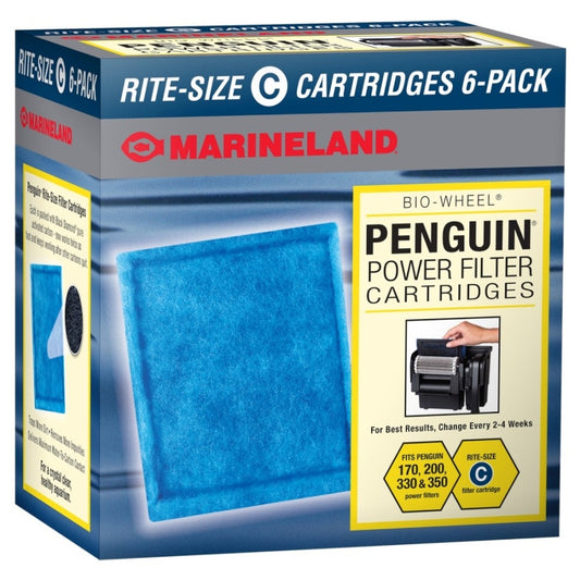 Marineland Replacement Cartridge for Penguin- Rite-Size C, 6 pk Filter & Accessories Marineland