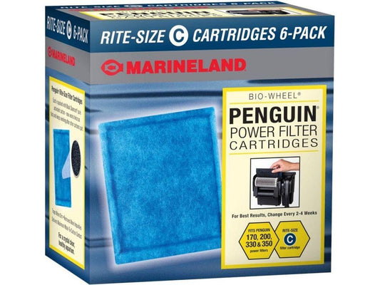 Marineland Replacement Cartridge for Penguin- Rite-Size C, 6 pk Filter & Accessories Marineland