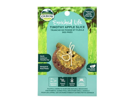 Oxbow Animal Health Enriched Life Timothy Apple Slice Small Animal Chew