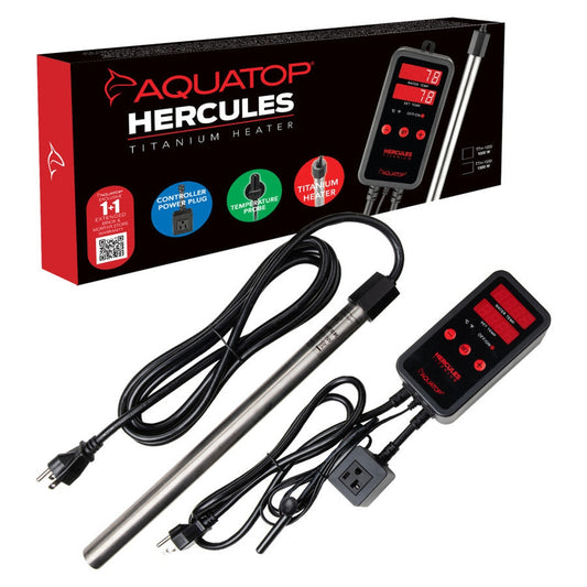 Copy of Aquatop Hercules Titanium Heater with Dual Digital In-Line Controller 1ea/1500 W Fish Supplies Aquatop