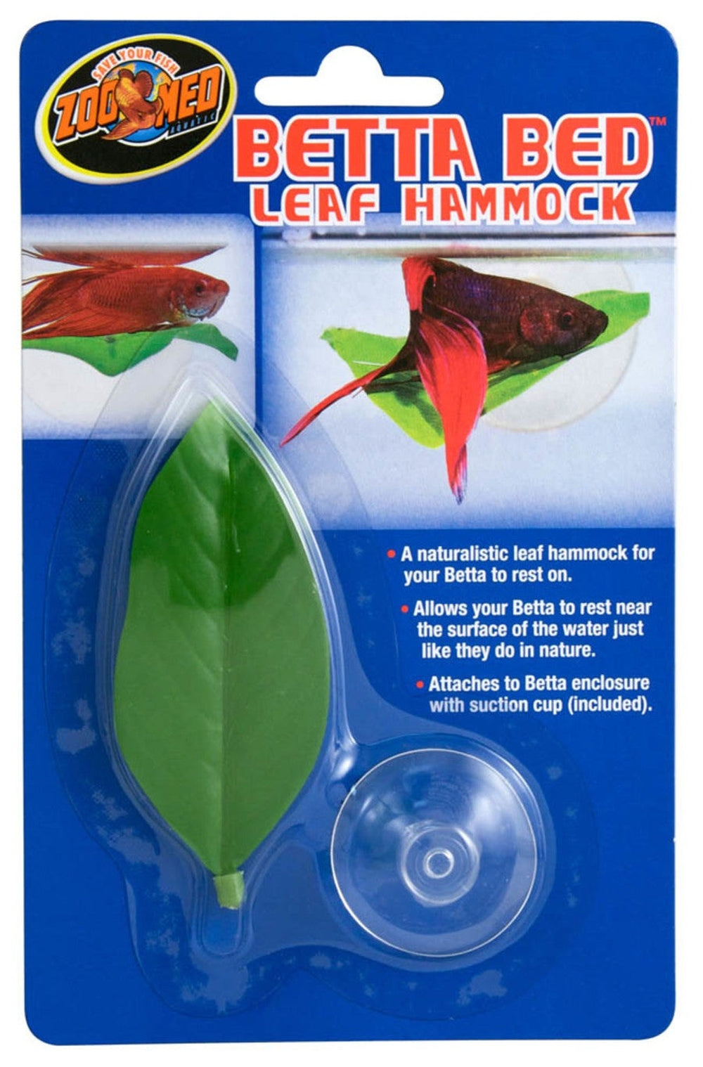 Zoo Med Betta Bed Leaf Hammock Green, 1ea/Standard