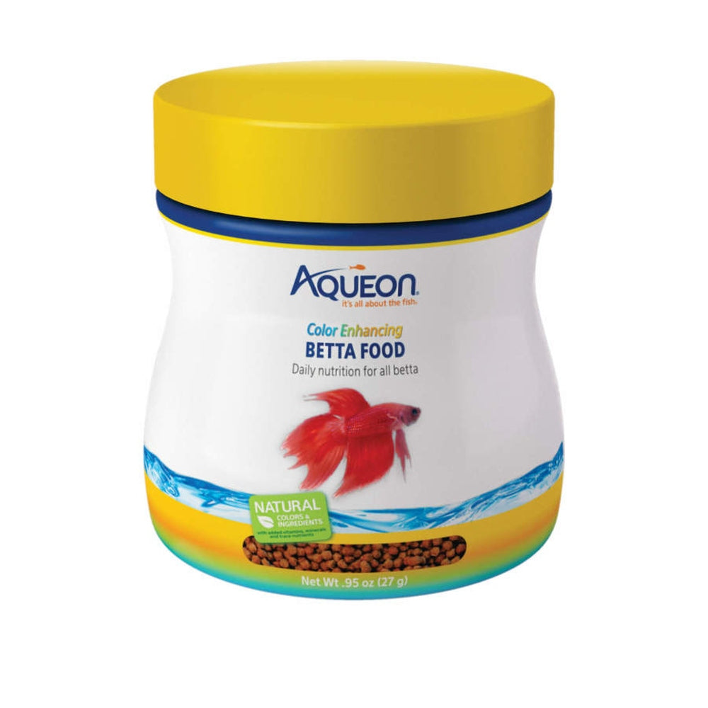 Aqueon Betta Food Color Enhancing 1ea/Floating Pellet, .95 oz Fish Supplies Aqueon