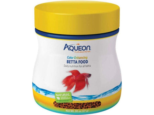 Aqueon Betta Food Color Enhancing 1ea/Floating Pellet, .95 oz Fish Supplies Aqueon