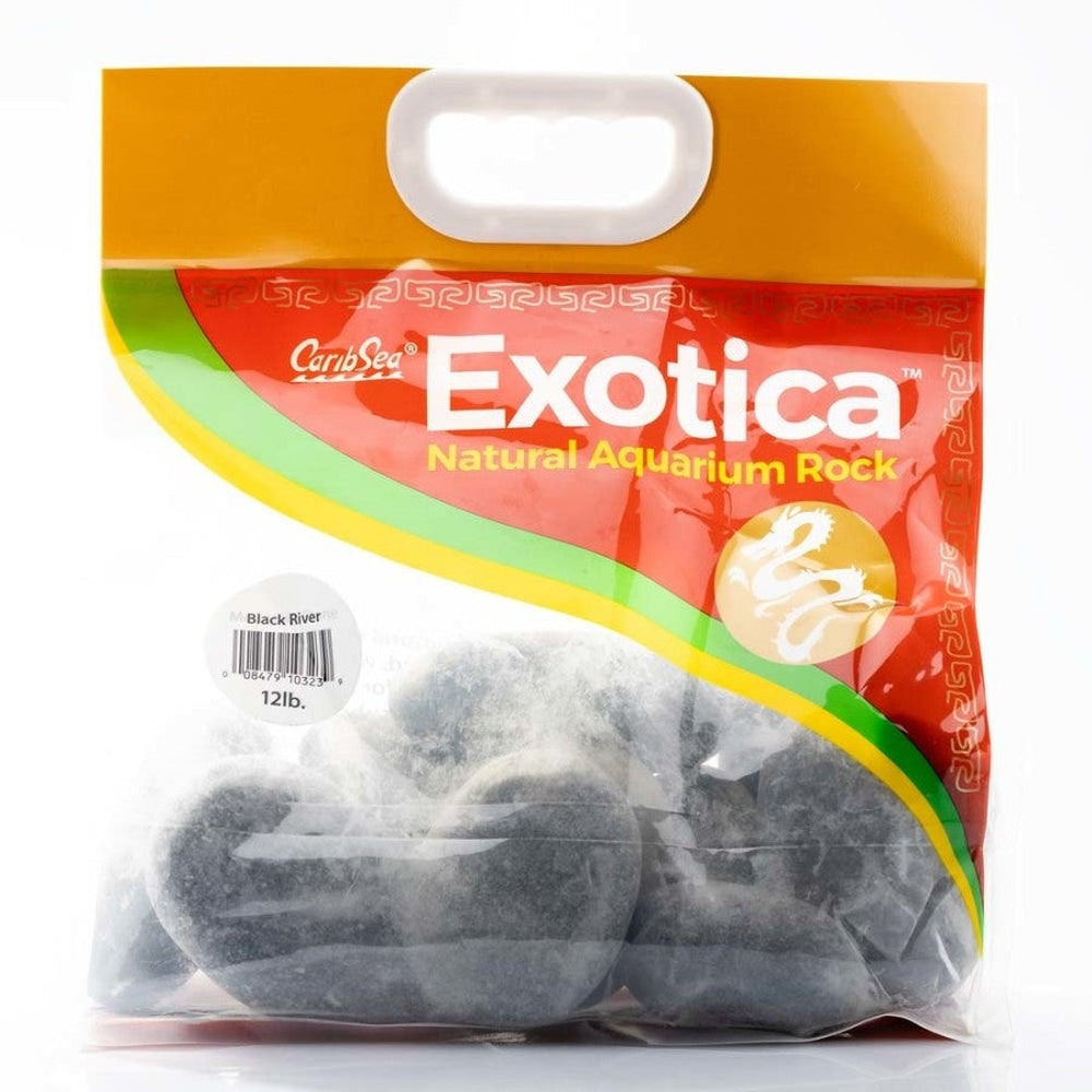 CaribSea Exotica Freshwater River Rock Black 1ea/12 lb