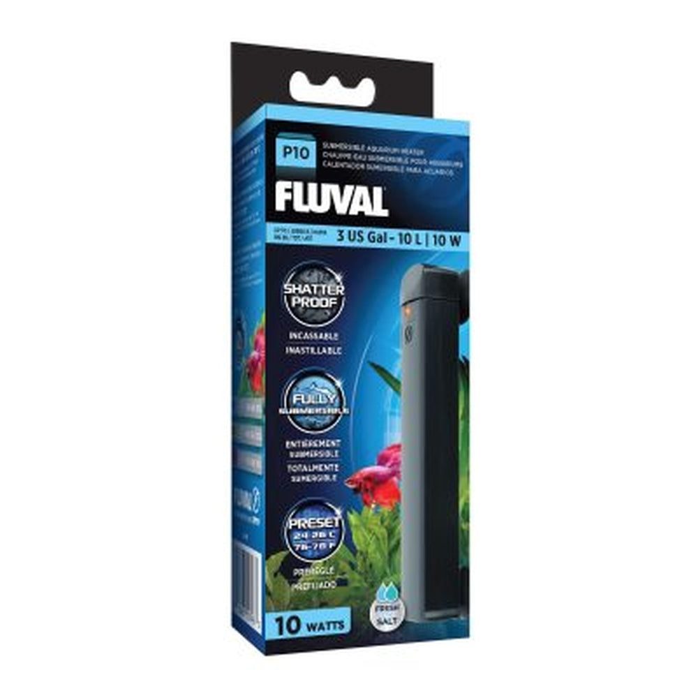 Fluval P10 Pre-Set Aquarium Heater, 3 gallon Fish Supplies Fluval