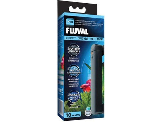 Fluval P10 Pre-Set Aquarium Heater, 3 gallon Fish Supplies Fluval
