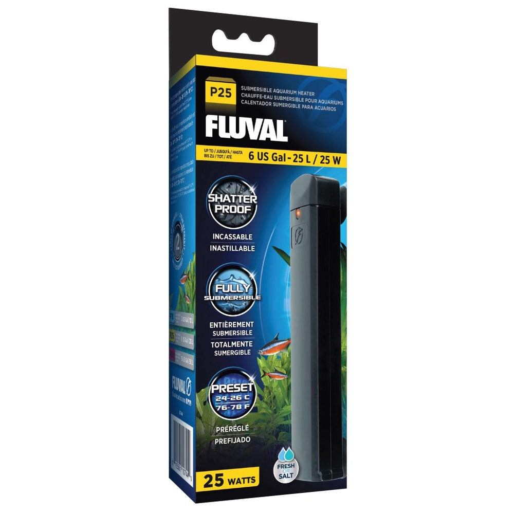 Fluval P25 Pre-Set Aquarium Heater, 6 gallon