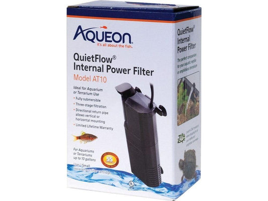 Aqueon QuietFlow Internal Power Filter AT10, 1ea/10 gal Filter & Accessories Aqueon