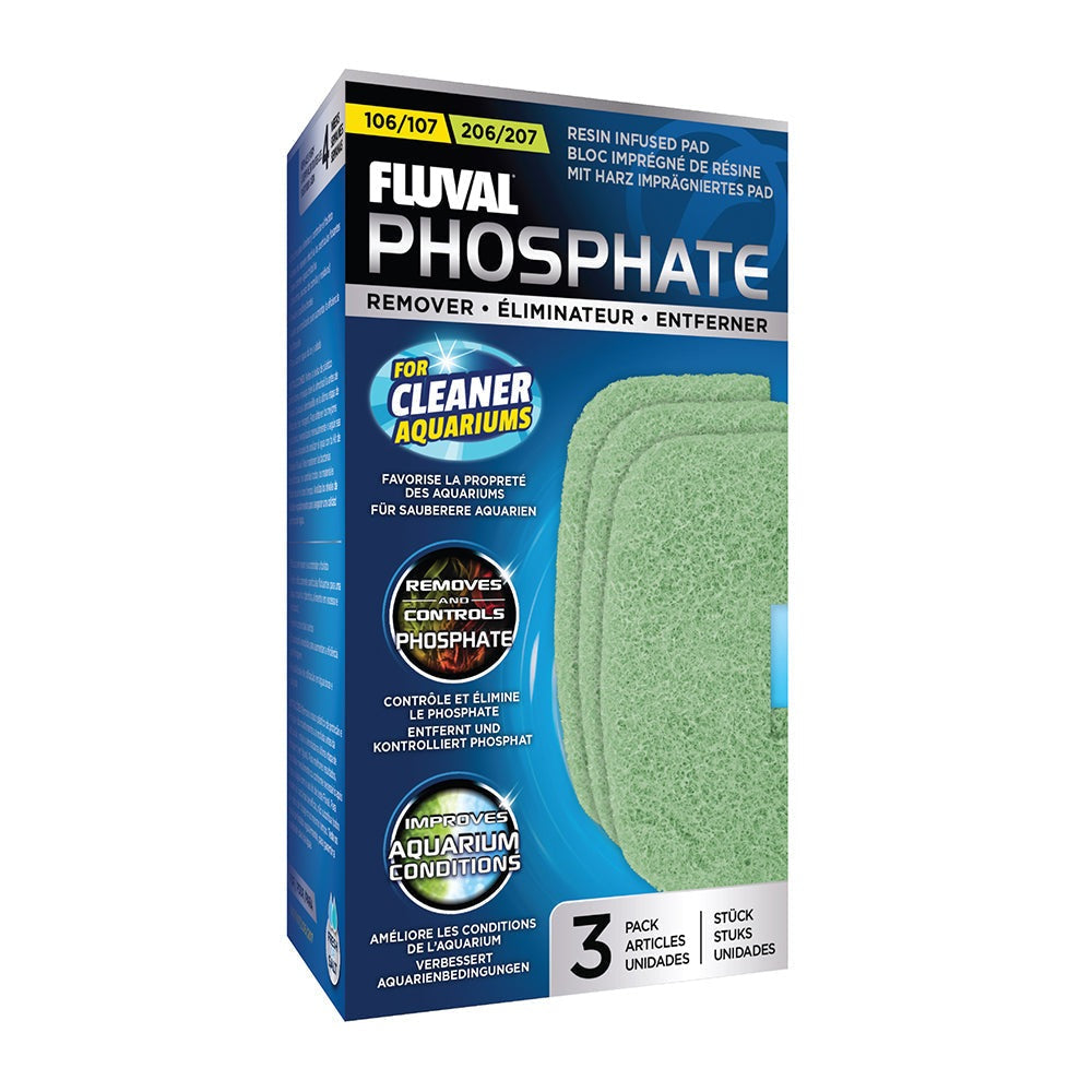 Fluval 106/107/206/207 Phosphate Remover Pad, 3pk Fish Supplies Fluval