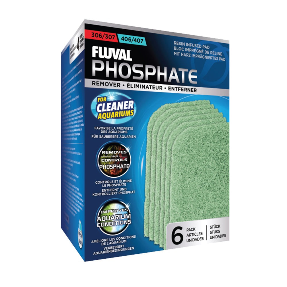 Fluval 306/307/406/407 Phosphate Remover Pad, 6pk