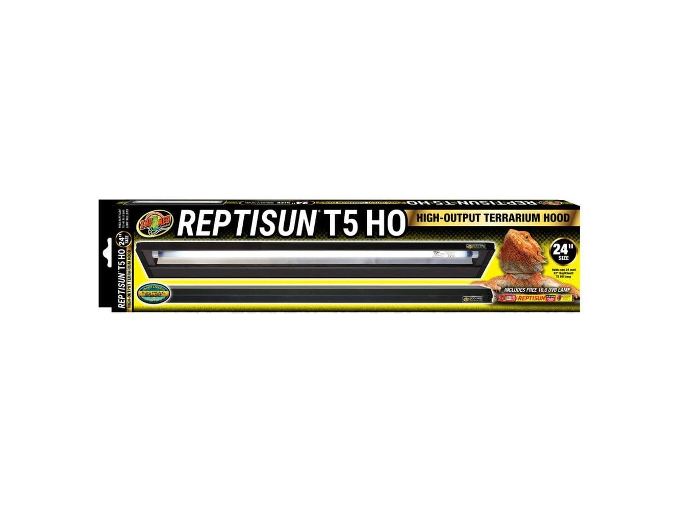Zoo Med ReptiSun T5 HO Terrarium Hood w/ 10.0 Bulb 1ea/24 in Zoo Med 