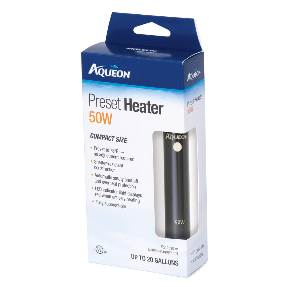 Aqueon Preset Heaters 50W Compact Size Fish Supplies Aqueon