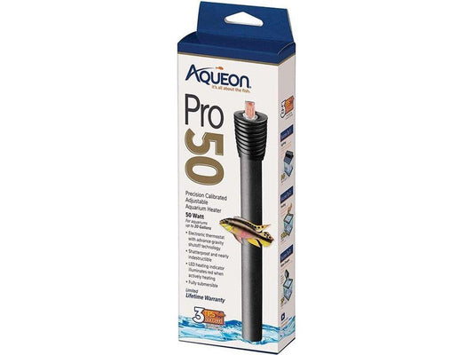 Aqueon Adjustable PRO Aquarium Heater, Up To 20 gal, 50W Filter & Accessories Aqueon