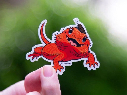 Red Beardie Open Mouth Sticker Sticker Dubia.com 