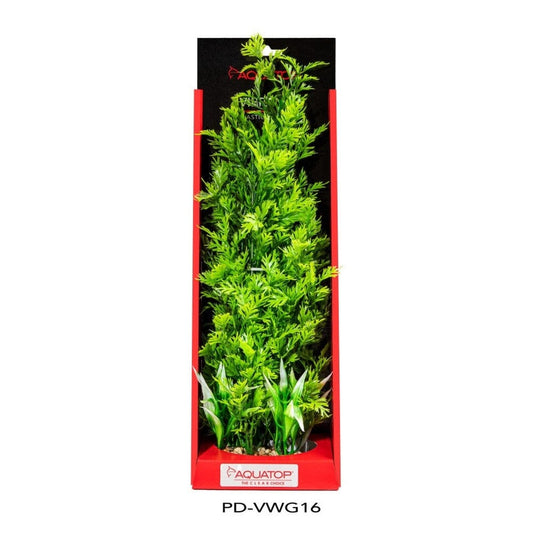 Aquatop Vibrant Wild Plant Green, 16 in Aquatic Decor Aquatop