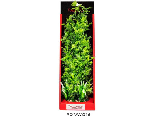 Aquatop Vibrant Wild Plant Green, 16 in Aquatic Decor Aquatop