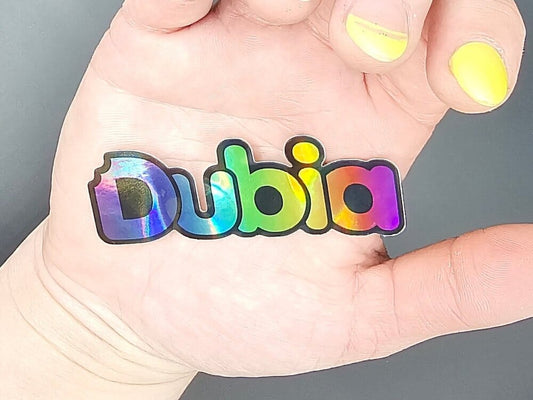 Holographic Rainbow Dubia Sticker Sticker Dubia.com 