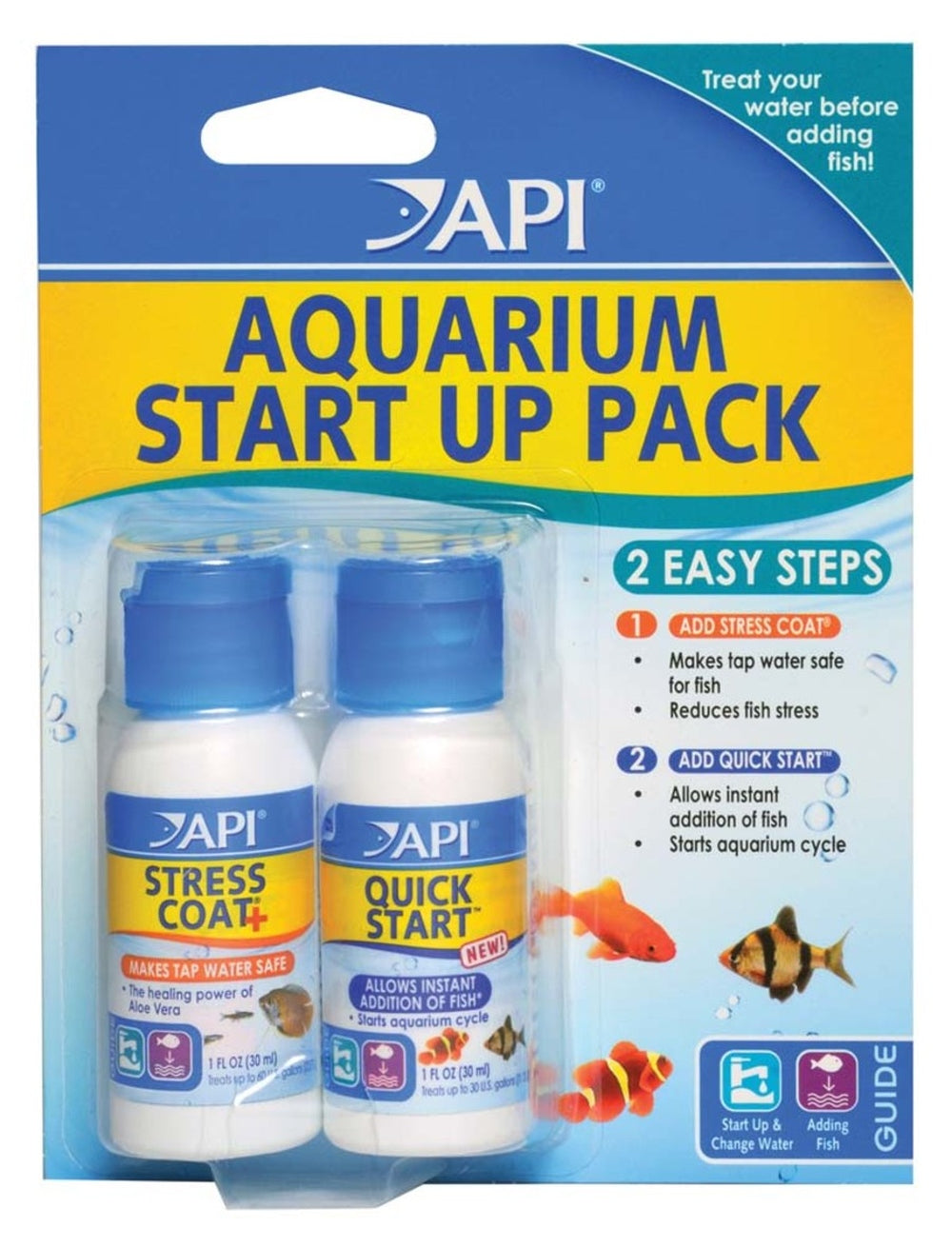 API Stress Coat Fish Supplies API API Stress Coat & Quick Start Aquarium Start Up Pack 1ea/2 fl oz