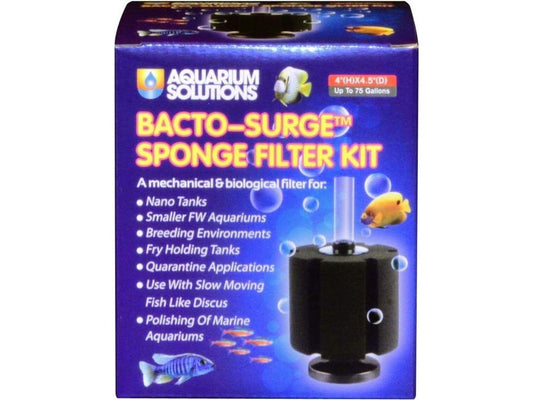 Aquarium Solutions Bacto-Surge Biological Action Sponge Filter Black, Large Fish Supplies Aquarium Solutions