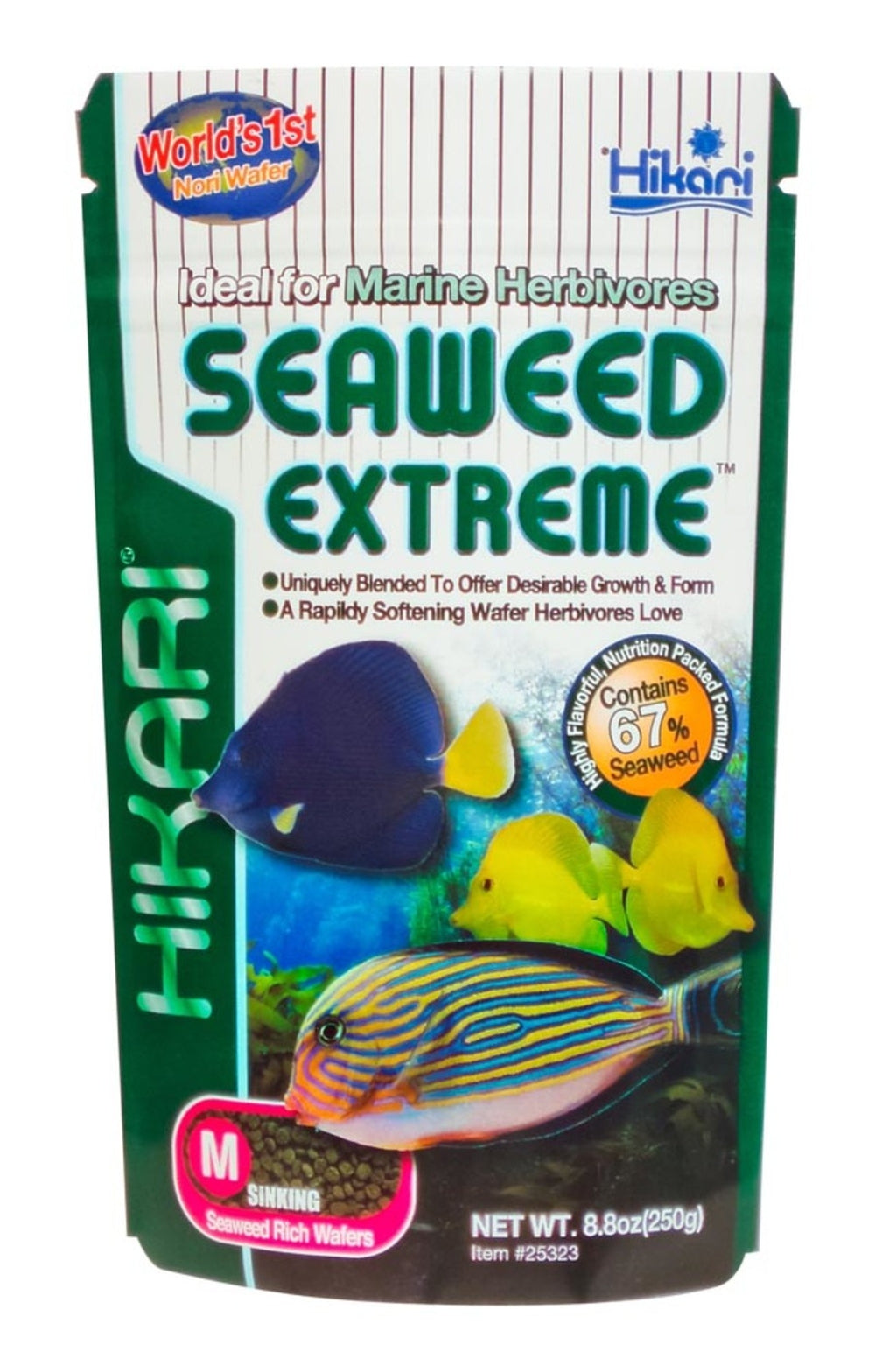 Hikari Seaweed Extreme Medium Wafer Fish Food 8.8 oz Aquatic Diet Hikari