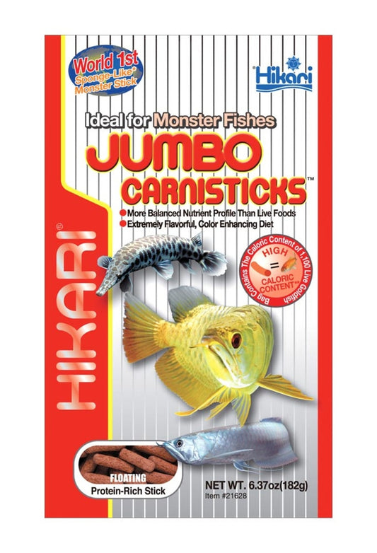 Hikari Jumbo CarniSticks Floating Fish Food 6.37 oz Aquatic Diet Hikari