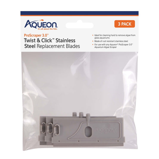 Aqueon ProScraper 3.0 Twist & Click Stainless Steel Replacement Blades aquarium cleaning supplies Aqueon