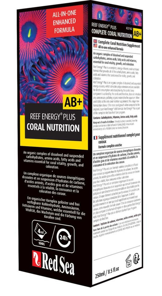 Red Sea Reef Energy Plus AB+ Coral Nutritional Supplement 1ea/8.45 fl oz Aquarium Additives Red Sea