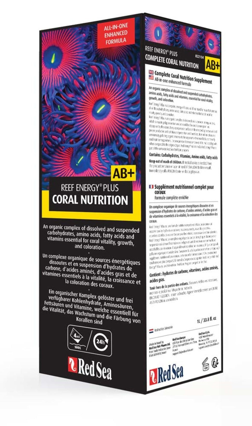 Red Sea Reef Energy Plus AB+ Coral Nutritional Supplement 1ea/33.8 fl oz Animals & Pet Supplies > Pet Supplies > Fish Supplies Red Sea