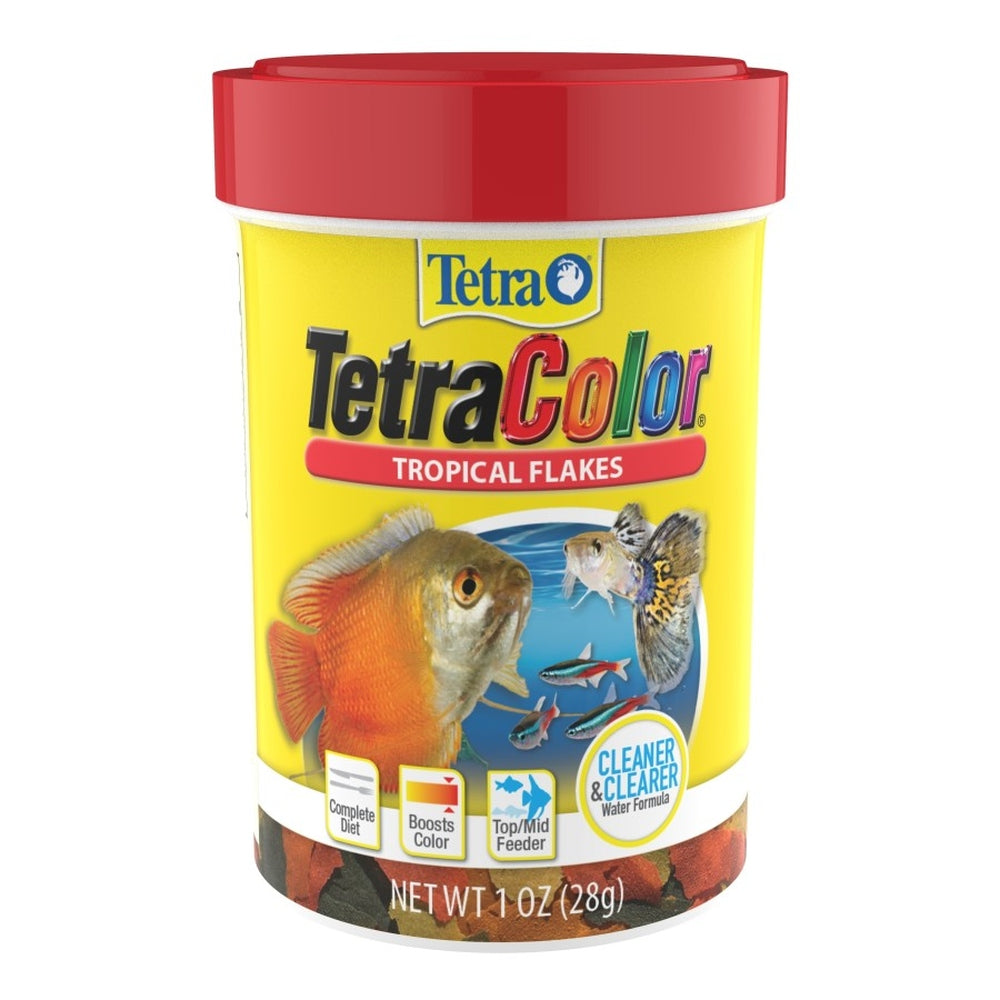 Tetra TetraColor Tropical Flakes Fish Food 1ea/1 oz Aquatic Diet Tetra