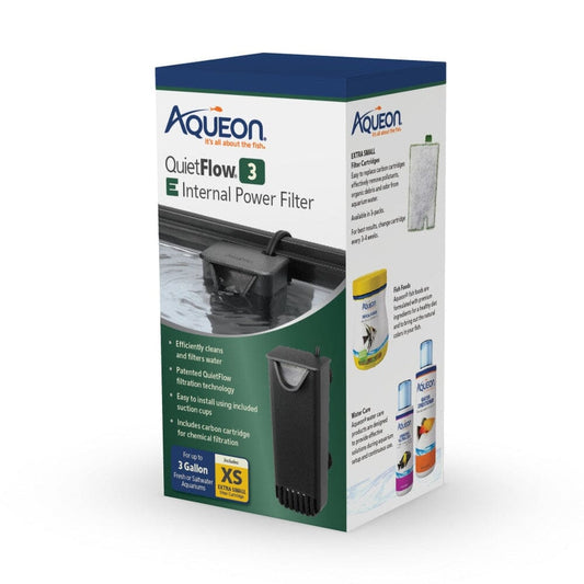 Aqueon QuietFlow E Internal Power Filter, Extra Small, 3 gal Filter & Accessories Aqueon