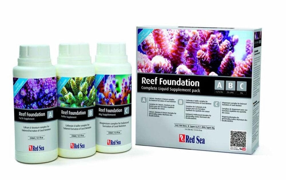 Red Sea Reef Foundation ABC Complete Liquid Supplement Pack 1ea Aquarium Additives Red Sea 