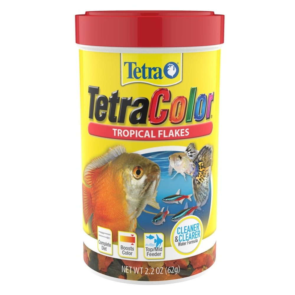 Tetra TetraColor Tropical Flakes Fish Food 1ea/2.2 oz Aquatic Diet Tetra