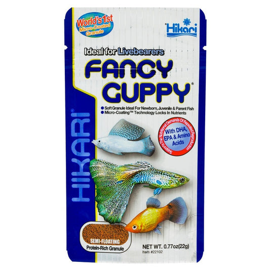 Hikari Tropical Fancy Guppy Granules Fish Food 0.77 oz Aquatic Diet Hikari