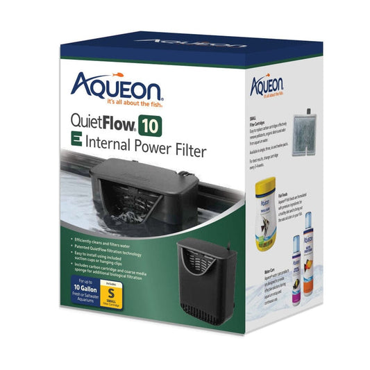 Aqueon QuietFlow E Internal Power Filter, Small, 10 gal Filter & Accessories Aqueon