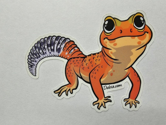 Orange/Purple Leopard Gecko Sticker