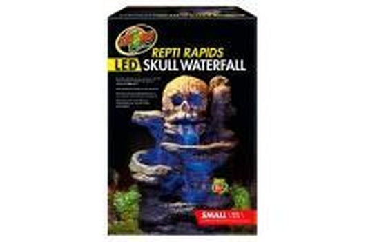 Zoo Med ReptiRapids LED Skull Waterfall, Small