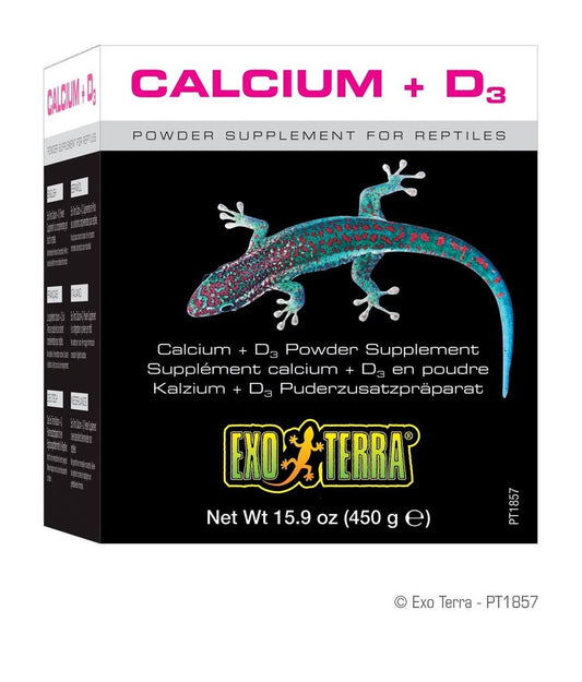 Exo Terra Calcium Powder + D3, 15.9oz - Dubia.com