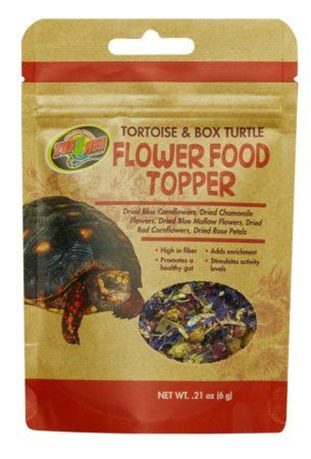 Zoo Med Tortoise & Box Turtle Flower Food Topper, 0.21oz - Dubia.com