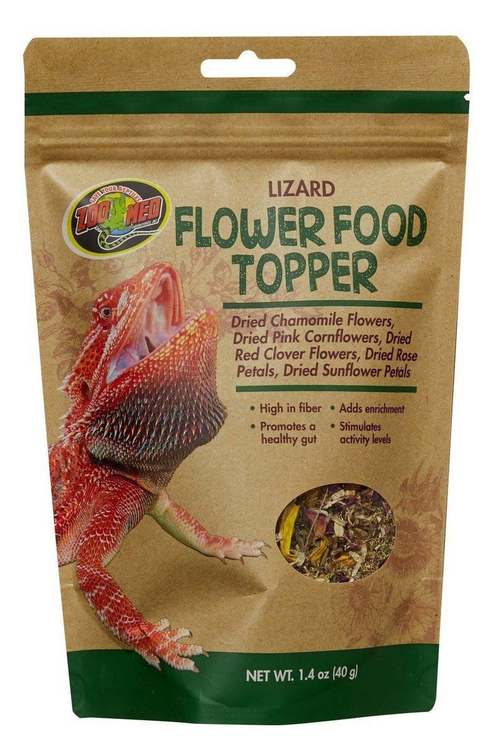 Zoo Med Lizard Flower Food Topper, 1.4oz